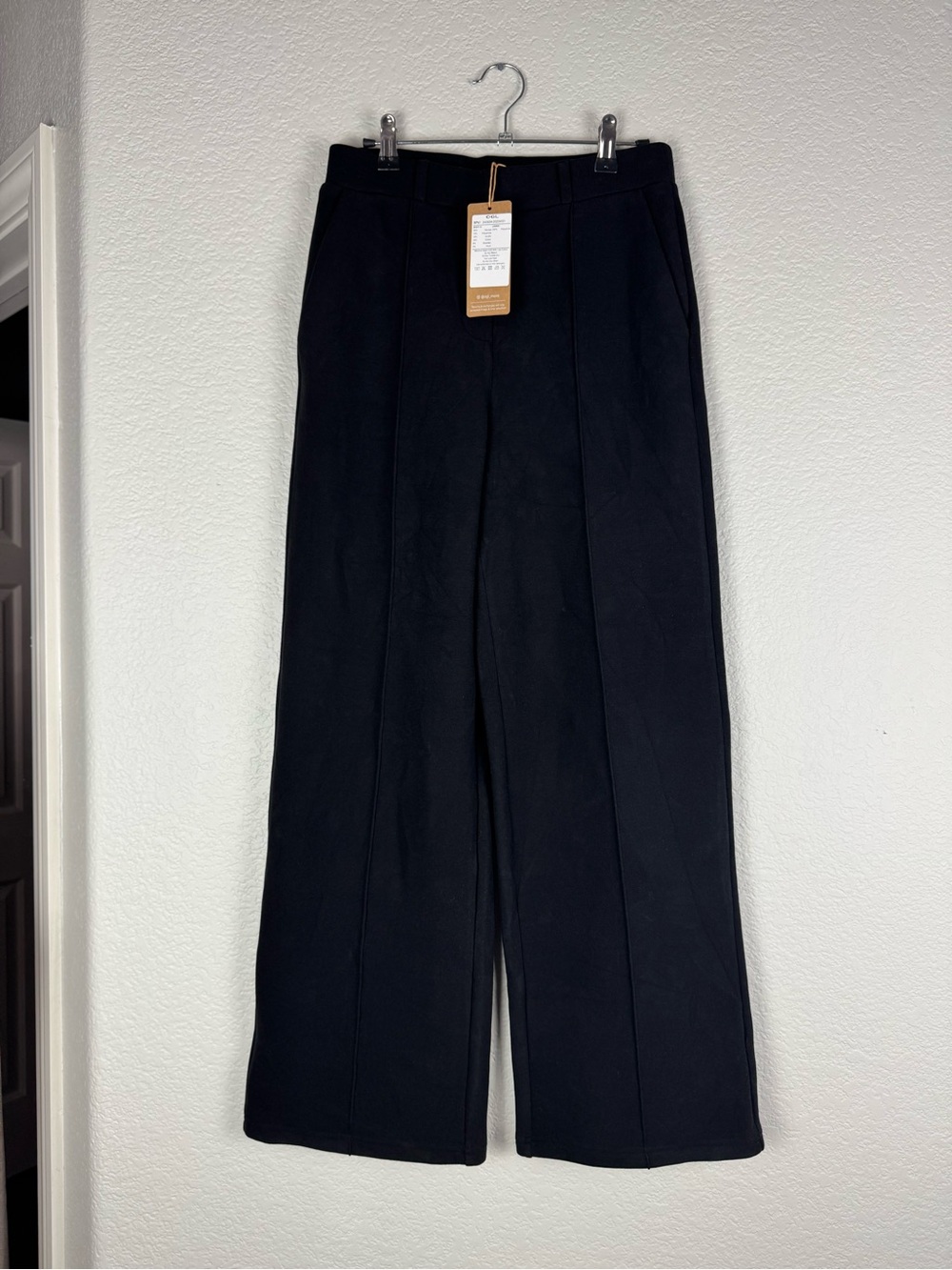 OGL FuzzLuxe Black High Waisted Straight Leg Pull on Pant - Picture 2 of 15